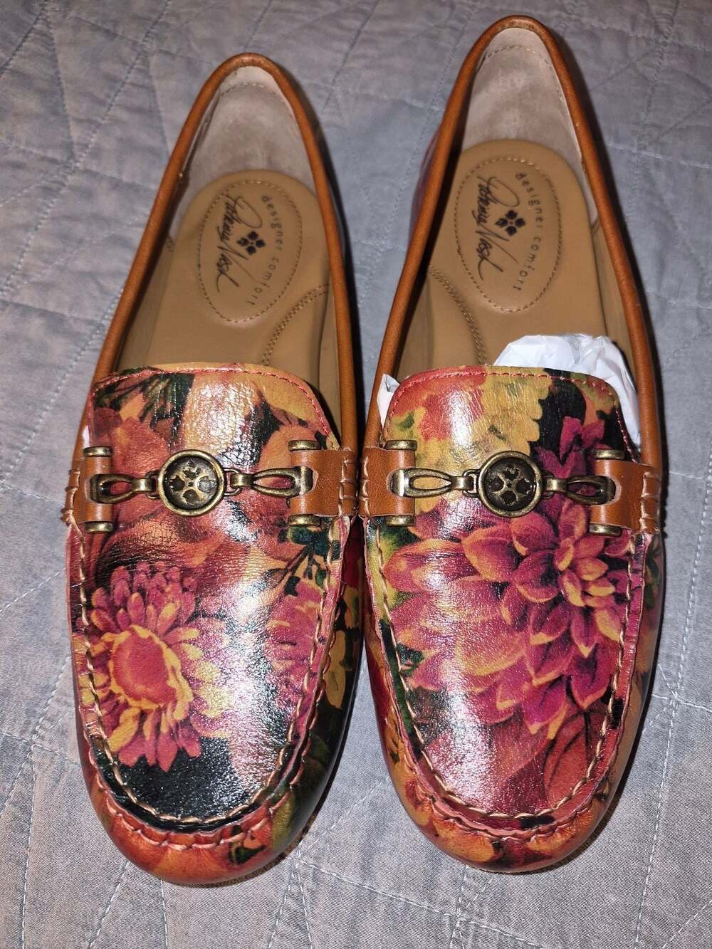 Patricia Nash Women's Trevi Slip On Mocassin Loafers Multi Floral Print Size 7.5